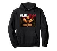 Violent Night Movie Logo and Santa Hammer Pullover Hoodie