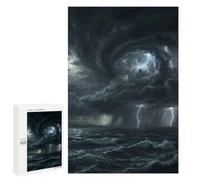 Violent Storm Over The Ocean Jigsaw Puzzle, 1000 PCS, Relaxing Activity for Adults, A Detailed Puzzle Experience for Adult Hobbyists, at Home