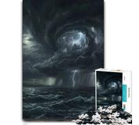 Violent Storm Over The Ocean Themed Jigsaw Puzzle for Adults, 500 PCS