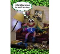 Violent Veg - Couch Potato - Father's Day Card