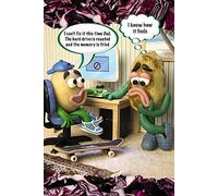 Violent Veg - Dad with broken computer - Father's Day Card