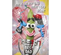 Violent Veg Funny Father's Day Card 'Best Dad There's Ever Bean Joke Greetings Card 6 x 9 inches