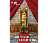 Violent Veg Funny Father's Day Card For Dad 'King Of Corny Jokes Joke Greetings Card 6 x 9 inches