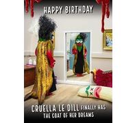 Violent Veg Funny Humourous Quirky Blank Greeting Card For Birthday or Any Occasion (Cruella Le Dill)