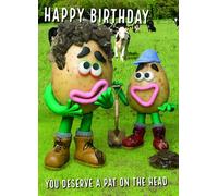 Violent Veg 'Pat On The Head' Funny Birthday Card
