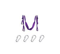 (Violet) 6 Handles Aerial Yoga Hammock Flying Swing Anti gravity Pilates Exercises Device