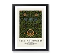 Violet And Columbine Vol.1 By William Morris Exhibition Museum Painting Framed Print | A3 Black Framed Wall Art | Ready to Hang | Modern Floral Picture | Living Room Bedroom Lounge Office
