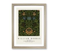 Violet And Columbine Vol.1 By William Morris Exhibition Museum Painting Framed Print | A3 Oak Framed Wall Art | Ready to Hang | Modern Floral Picture | Living Room Bedroom Lounge Office