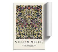 Violet And Columbine Vol.2 by William Morris | Unframed Wall Art Print | Ready to Frame Poster | Modern Home Decor Picture | Artwork for Living Room, Bedroom or Office | A3 (29.7x42 cm)