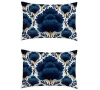 Violet Cushion Covers 16x24in Outdoor Cushions Waterproof Linen Double Sided Printing Rectangle Cushion Covers Japan Invisible Zipper,Set of 2 Decorative Garden Pillows covers for Patio Bench M-785