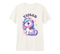 Violet Cute Unicorn Design for Girls Name Violet Premium T-Shirt