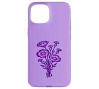Violet Dusk Wildflower Lilac Botanical Floral Nature Design Case for iPhone 15