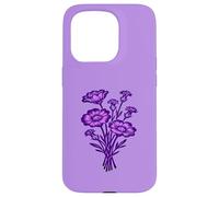 Violet Dusk Wildflower Lilac Botanical Floral Nature Design Case for iPhone 15 Pro