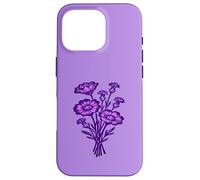 Violet Dusk Wildflower Lilac Botanical Floral Nature Design Case for iPhone 16 Pro