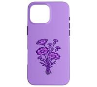 Violet Dusk Wildflower Lilac Botanical Floral Nature Design Case for iPhone 16 Pro Max