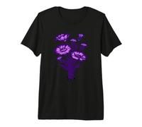 Violet Dusk Wildflower Lilac Botanical Floral Nature Design Premium T-Shirt