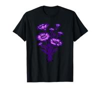 Violet Dusk Wildflower Lilac Botanical Floral Nature Design T-Shirt