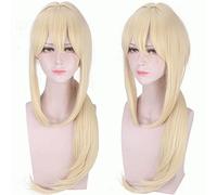 Violet Evergarden Anime Cosplay Wig Claudia Hodgins Gilbert Bougainvillea Benedict Halloween Costume Party Wigs For Women Men OneSize BlondeStraight
