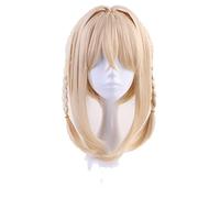 Violet Evergarden Anime Cosplay Wig Women Synthetic Hair Blonde Heat Resistant Costume Party Braided Wigs + Wig Cap