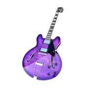 Violet Flame Maple Semi Hollow Six String Guitar Beginner Electric Guitar