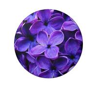Violet Flower Metal Round Button Badge with Pin,Personalised Print Decor Badges 6 Cm for Bags Backpack Jacket Clothing