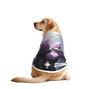 Violet Flowers in The Church Dog Shirt Vest Dog Clothes- Breathable Cooling for Big Dogs, Sun Protection Comfort Wear for Golden Retriever, Husky, Alaska Outdoor Activities XX-Large