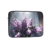 Violet Flowers in The Church Laptop Sleeve Shockproof Case Slim, Lightweight, Portable Protective Travel Carrying for 15 inch