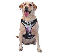 Violet Flowers in The Church Premium Dog Harness for Small, Medium, and Large Dogs - Durable, No Pull with Reflective Straps and Quick Release BucklesLarge
