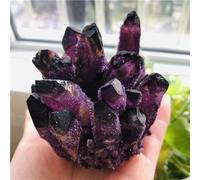 Violet Ghost Phantom Quartz Crystal Cluster Ornaments (Size : 400-500g) Gemstone Stone