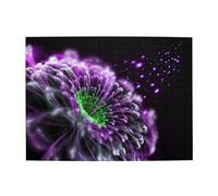 Violet Green Glow Adults 500 Pieces Puzzles-Jigsaw Wooden Puzzle for Adults Elderly