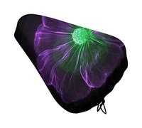 Violet Green Glow Bike Seat Cover, Extra Soft Comfy Bicycle Cover, Rain Sun Protector Seats Protectors Durable Dustproof Covers for City Mountain Bikes