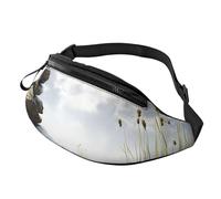 Violet Green Glow Fanny Pack for Women Men Fashion Waist Pack Adjustable Belt Bag for Workout Running Travelling Casual Waist Bag, Pierres Naturelles, One Size