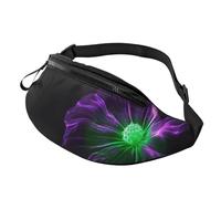 Violet Green Glow Fanny Pack for Women Men Fashion Waist Pack Adjustable Belt Bag for Workout Running Travelling Casual Waist Bag, Violet Green Glow, One Size