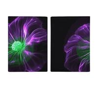 Violet Green Glow Passport Holder, ID Card Protector Case Passport Holder with Slot Passports Travel Wallet Document Cover for Women And Men