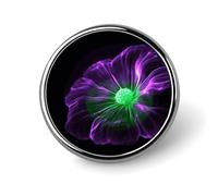 Violet Green Glow Round Badge Cute Brooch Hats Jackets Decor Personalized Lapel Pin Clothing Jewelry Accessories for Wedding Party Gift