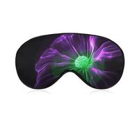 Violet Green Glow Sleep Mask for Women Men Side Sleeper Eye Cover with Adjustable Strap Soft Breathable Blackout Mask Slip-Free Deep Sleeping Travel Essentials