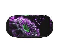Violet Green Glow,Small Pencil Case Large Capacity Pencil Pouch Office Stationery Organizer
