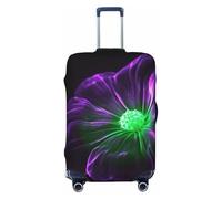Violet Green Glow Travel Luggage Cover Elastic Washable Suitcase Cover Protector Fashion Stretch Baggage Covers Dustproof Suitcase Sleeve Fits 18-32 inch Luggage M