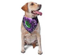 Violet Green GlowDog Bandanas Cat Puppy Scarfs Washable Pet Handkerchief
