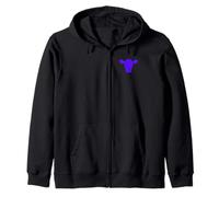 Violet Harmony | Abstract Minimal Form Zip Hoodie