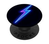Violet Lightning Electric Energy Symbol Design PopSockets Adhesive PopGrip