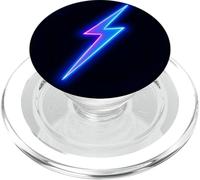 Violet Lightning Electric Energy Symbol Design PopSockets PopGrip for MagSafe