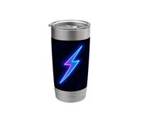 Violet Lightning Electric Energy Symbol Design Stainless Steel Insulated Tumbler