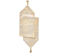 Violet Linen Table Runner, Beige, 13" x 70"