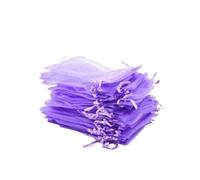 Violet Lot DE 50 Couleur Organza Cordon Cadeau Sac Pochette Wrap Party/Jeu/Mariage (12 * 17)