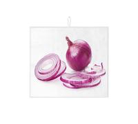 Violet Onion Vibrant Red Onion Dish Mat Kitchen Drying Kitchen Mat Microfiber Dishes Rack Pad for Utensils Countertops Sinks 46X61Cm