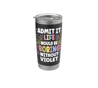 Violet Personalized Name Funny Cute Custom Violet Name Stainless Steel Insulated Tumbler