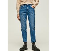 Violet Straight Jeans with Taper and High Waist Sky Blue Wiser