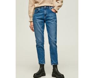 Violet Straight Jeans with Taper and High Waist Sky Blue Wiser