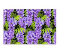Violet Wisteria Flowers Lavender Green Adults Jigsaw 500 Piece Puzzles Game Puzzle Gifts Family Fun Puzzle Floral Art Painting, 20.5x14.9 Inch